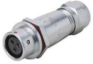 Złącze męskie okrągłe Deltron Connectors DELMSF1211/S4I, styki:4, 200 V, 5 A, 1 szt.