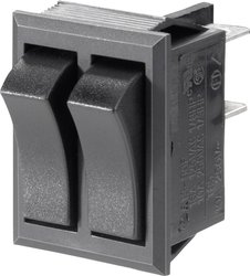 Przełącznik TRU COMPONENTS 1587546, 250 V/AC, 10 A, 2 x wył/wł, zatrzask, 1 szt.