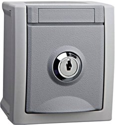 Gniazdo sieciowe, zamykane VIKO Pacific 90591045-DE, szary 1 szt.