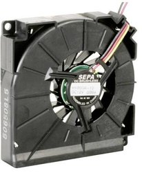 Wentylator promieniowy SEPA HYB60A12, 12 V/DC, 7.9 m³/h, (D x S x W) 59.5 x 12.5 x 59.5 mm