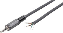 Złącze męskie jack 3,5 mm TRU COMPONENTS 1578956, niklowany, złącze męskie proste, 1 szt.