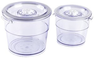 ZESTAW 2 OKRĄGŁYCH POJEMNIKÓW EXECUTIVE 2 l + 4 l Uchwyt próżniowy Magic Vac ACO1005
