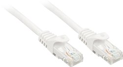 Kabel LAN LINDY 48200, 1 szt., RJ45, CAT 6, U/UTP, 0.30 m, biały