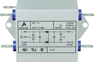 Filtr szumów TDK B84111A0000B110, 250 V/AC, 10 A, 0.82 mH