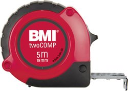 Kieszonkowa taśma miernicza BMI twoComp-magnes długość 3m  Taśma miernicza BMI  472341021M