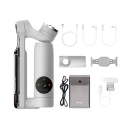 Zestaw Insta360 Flow Creator (szary) — sterowany sztuczną inteligencją gimbal do smartfona Gimbal elektryczny Insta360 Flow Creator Kit  Bluetooth Maksymalne obciązenie 300 g