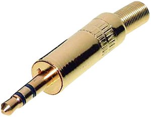 Złącze męskie jack 3,5 mm TRU COMPONENTS 1559794, Au (złoto), złącze męskie proste, 1 szt.