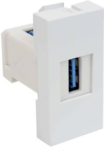 Gniazdo do połączeń danych Quadro USB 45x22,5mm, biały Wkładka urządzenia KOPOS QD 45X22.5-USB_HB 1 szt.