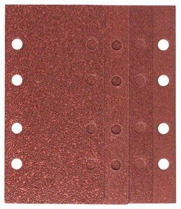 Zestaw arkuszy ściernych do szlifierek oscylacyjnych, 25-częściowy, 8 otworów, 93 x 185 mm, 40-120 Papier ścierny do szlifierki, zestaw Bosch Accessories  2607019495 185 mm 1 zest.