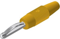 Wtyk bananowy SKS Hirschmann VON 20, O 4 mm, 1.5 mm2, 16 A 60 V/DC, żółty