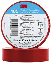 Taśma izolacyjna 3M Temflex™ 165 165RD1E Temflex™ 165 (D x S) 10 m x 15 mm 10 m 1 szt.