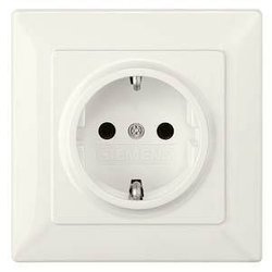 Nakładka DELTA line o podwyższonej ochronie stykowej, płyta pełna 80x 80mm. Siemens Osprzęt elektroinstalacyjny   Osłona Delta biały 5UH1097