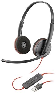 Dwuuszny zestaw słuchawkowy Poly Blackwire C3220 USB-A (sprzedaż detaliczna) Słuchawki nauszne POLY Blackwire C3220 7S4L0AA Stereo czarny