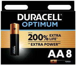 Baterie AA Duracell Optimum MN1500 Optimum 8er, 1.5 V, alkaliczno-manganowe, 8 szt.