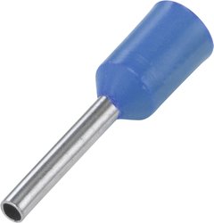 Końcówka rurkowa TRU COMPONENTS E075-08LB 1091285, Izolowane częściowo, 0.75 mm² x 8 mm, 100 szt.
