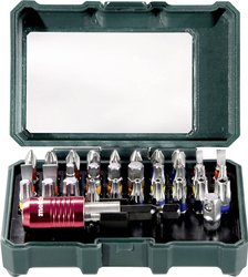 Bity Metabo Promotion 626700000, płaski, krzyżakowy Phillips, krzyżakowy Pozidriv, wewnętrzny sześciokąt, wewnętrzny sześciokąt (TX), sześciokąt BO, stal chromowo-wanadowa, 32 szt.