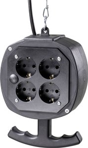 Rozgałęźnik AS Schwabe 60971, zawieszany, 8 gniazd IP20, kabel: 3 m