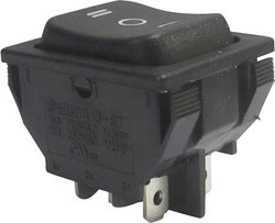 Przełącznik TRU COMPONENTS 1587545, 250 V/AC, 10 A, 2 x wł/wył/wł, zatrzask/0/zatrzask, 1 szt.