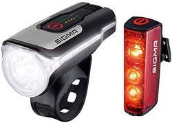 Sigma Zestaw oświetlenia rowerowego AURA 80 FL / Blaze Set LED akumulatorowe czarny
