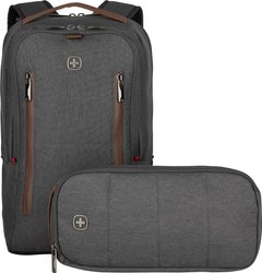 Wenger City Upgrade 39.6 cm (15.6'') plecak na laptopa z kieszenią Cross Body Day, szary Plecak na laptopa Wenger City Upgrade, 39,6 cm (15,6'') , szary