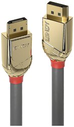 Lindy 36290 Kabel DisplayPort 0.5m Złoty Szary Kabel LINDY 36290, 0.50 m