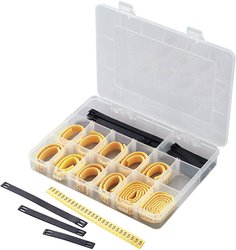 Klips do znakowania z nadrukiem 0 - 9LNRST+- zakres średnicy zewnętrznej 2 do 5 mm 545005 ECMKS-3