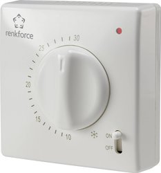 Termostat pokojowy Renkforce TR-93, Zakres regulacji temperatury: 5 do 30 °C