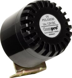 Brzęczyk piezoelektryczny ComPro PSS.55.030 110 dB 12V IP65, czarna