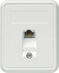 Gniazdo sieciowe Telegärtner J00023A0174, 1 Port, CAT 5e, nadtynkowy