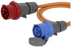 Kabel przejściowy 1,5m H07RN-F3G2,5 wtyk CEE400V/16A - złącze CEE230V.  Adapter CEE Brennenstuhl 1132970025 16 A 230 V