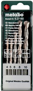 Zestaw wierteł do betonu Metabo  627180000 4 mm, 5 mm, 6 mm, 8 mm, 10 mm 5 szt.