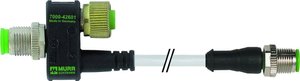Trójnik M12-Bu 8p / M12-St 3p + M12-St 4p + LTG Trójnik Murr Elektronik 334011, 1 szt.