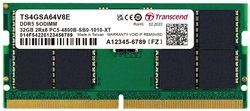 Transcend  Pamięć robocza do laptopów - moduł  DDR5 32 GB 1 x 32 GB  4800 MHz 262pin SO-DIMM CL40 TS4GSA64V8E