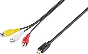 Konwerter Cinch SpeaKa Professional SP-7562060, [1x złącze męskie USB-C - 3x złącze żeńskie RCA/cinch]