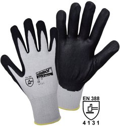 Rękawice robocze L+D worky FOAM Nylon NITRILE 1158-11, Rozmiar rękawic: 11, XXL, czarny, szary