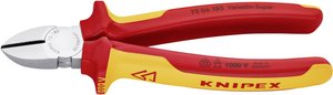 Szczypce boczne Knipex 70 06 180, 180 mm, 62 HRC, VDE