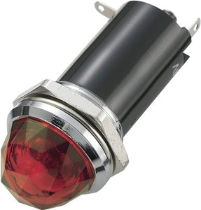 Standardowa lampa sygnałowa z żarówką TRU COMPONENTS 1588039 16.20 mm 12 - 12 V/DC czerwony 1 szt.