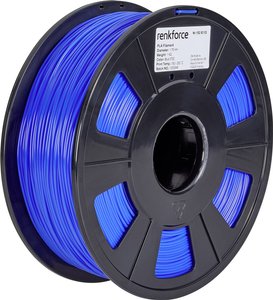 Filament do drukarek 3D PLA Renkforce RF-4511194, Średnica filamentu: 1.75 mm, 1000 g, niebieski