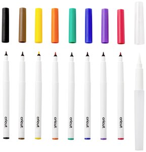 Cricut Aquarellstiften & -pinsel, 9er Zestaw długopisów  zielony, niebieski, fioletowy, czerwony, czarny, brązowy, żółty, pomarańczowy
