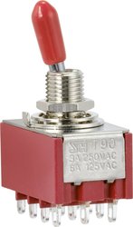 Przełącznik kołyskowy TRU COMPONENTS TC-9354012, 4 x wł/wł, 250 V/AC, 3 A, 1 szt.