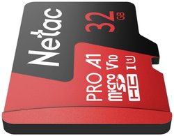Karta pamięci microSDHC Netac Technology NT02P500PRO-032G-R, 32 GB, A1 Application Performance Class