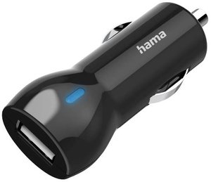Hama Car Charger 12W Ładowarka USB 12 W samochód osobowy, samochód ciężarowy Maksymalne natężenie wyjściowe 2400 mA Ilość wyjść: 1 x USB-A