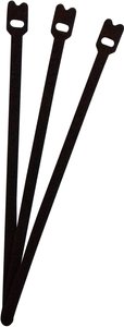 Opaska kablowa na rzepy do wiązania element z pętelkami i haczykami (D x S) 200 mm x 7 mm czarny FASTECH® ETK-7-200-9999 1 szt.
