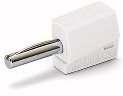 do gniazda o średnicy 4 mm, biały WAGO 215-611 wtyki bananowe