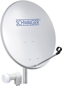 Jednostka zewnętrzna SAT Schwaiger SPI5500SET2 (55 cm + podwójne LNB) dla maksymalnie 2 uczestników Schwaiger SPI5500SET2 Antena satelitarna bez odbiornika Ilość uczestników: 2