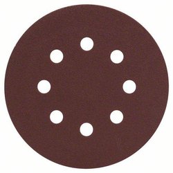 Zestaw arkuszy ściernych do szlifierek mimośrodowych, 25-częściowy, 8 otworów, 125 mm, 120 Papier ścierny ekscentryczny Bosch Accessories  2607019494  25 szt.