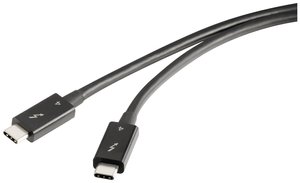 Kabel Thunderbolt™ Renkforce RF-5235980, Thunderbolt™ 4, Złącze Thunderbolt™ (USB-C®), Złącze Thunderbolt™ (USB-C®), 0.80 m
