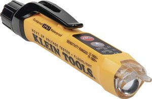 Bezdotykowy tester napięcia z dwoma zakresami pomiarowymi i uchwytem, 12-1000 V AC Bezdotykowy próbnik napięcia Klein Tools NCVT-3P