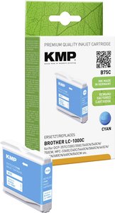 Wkład atramentowy KMP B75C, błękitny atrament KMP B75C 1035,4003, 1 szt.