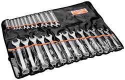 Zestaw kluczy płasko-oczkowych, 26 sztuk, w kasecie z tworzywa sztucznego, 6-32 mm Zestaw kluczy płasko oczkowych Bahco 111M/26T 6 - 32 mm